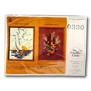 Creative Circle Needlepoint‎ Kit Wooden Decoy Vintage New 1989 Sealed